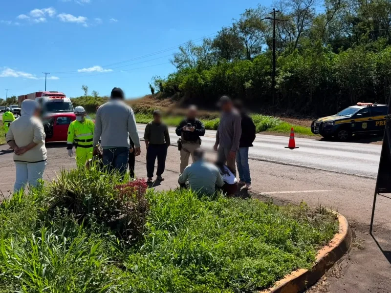 Homem fica ferido em acidente na BR-163 entre Mercedes e Marechal Rondon