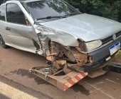 Acidente na BR-163 envolve carro e caminhonete entre Marechal Rondon e Mercedes