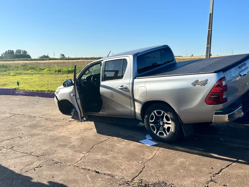 Hilux furtada é recuperada em Guaíra e adolescente é apreendido após fuga em mata