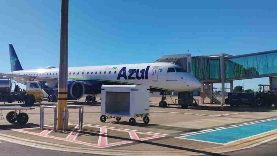 Falha global no GPS cancela seis voos da Azul no Aeroporto de Cascavel