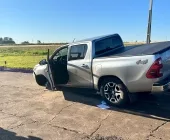 Hilux furtada é recuperada em Guaíra e adolescente é apreendido após fuga em mata