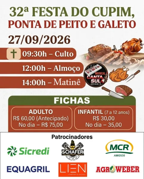 Festa do Cupim acontece neste domingo no Arroio Guaçu