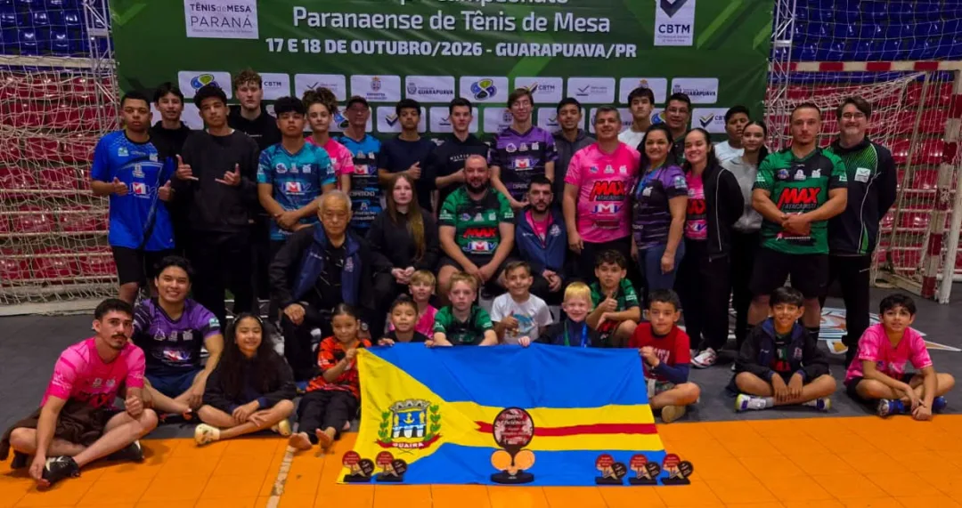 Conquista histórica: CT Drive Guaíra é vice-campeão paranaense de tênis de mesa